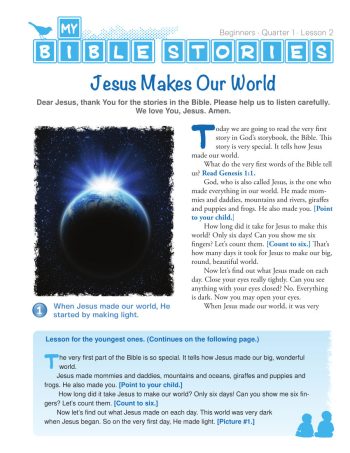Beginners Bible Lessons (old edition) Quarter 1