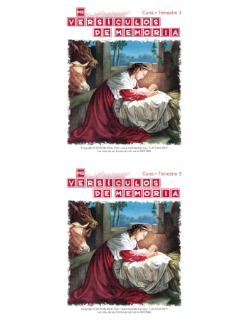 Spanish Beginners Memory Verse Cards — Set of 2 Quarter 1