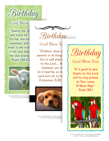 Bookmarks: Birthday Set of 20