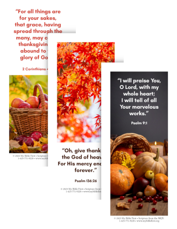 Bookmarks: Thanksgiving Set #2 Set of 20
