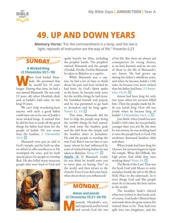 Junior and Teen Bible Lessons, individual format.