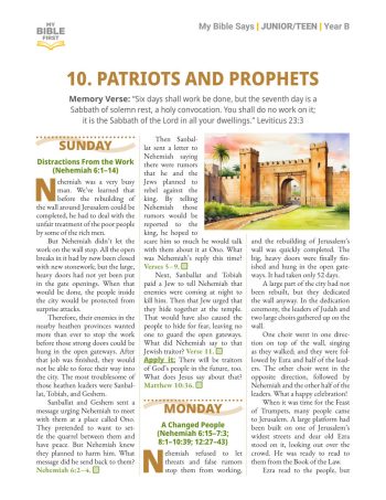 Digital Junior/Teen Bible Lessons (indiv. weekly) Year B Quarter 1