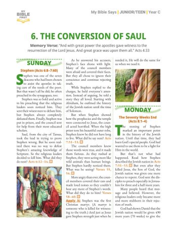 Digital Junior/Teen Bible Lessons (indiv. weekly) Year C Quarter 1