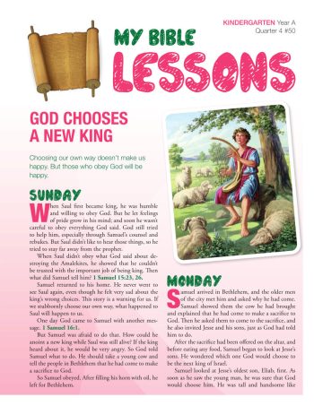 Kindergarten Bible Lessons (old edition) Year A Quarter 4