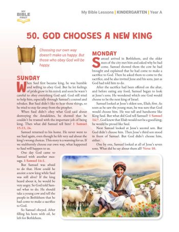 Digital Kindergarten Bible Lessons (indiv. weekly) Year A Quarter 4