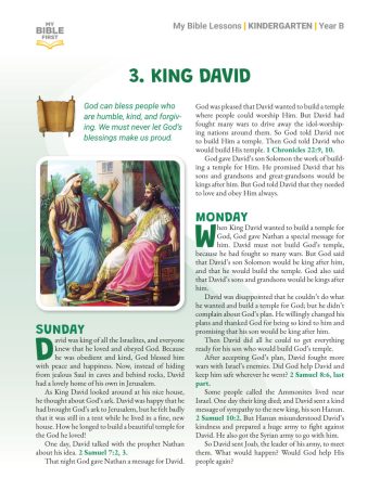 Digital Kindergarten Bible Lessons (indiv. weekly) Year B Quarter 1