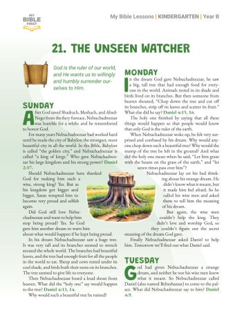 Digital Kindergarten Bible Lessons (indiv. weekly) Year B Quarter 2