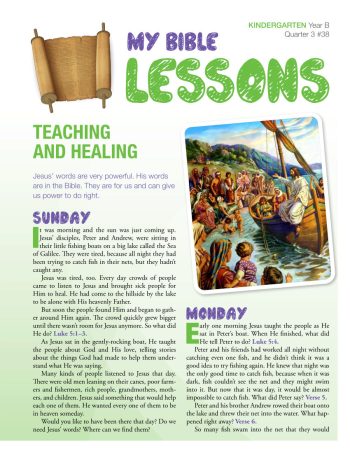 Kindergarten Bible Lessons (old edition) Year B Quarter 3