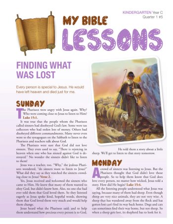 Kindergarten Bible Lessons (old edition) Year C Quarter 1