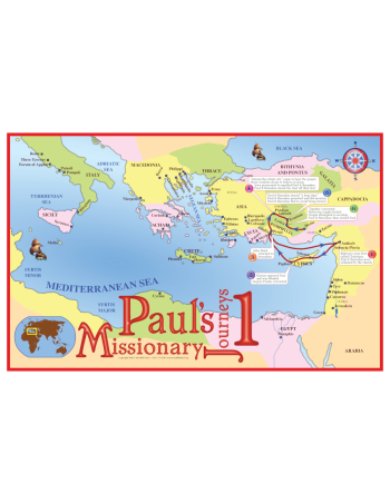 Poster: Map — Journeys of Paul-1
