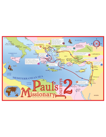 Poster: Map — Journeys of Paul-2