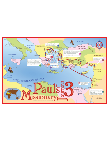 Poster: Map — Journeys of Paul-3