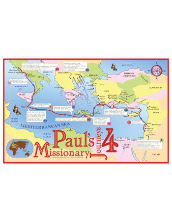 Poster: Map — Journeys of Paul-4