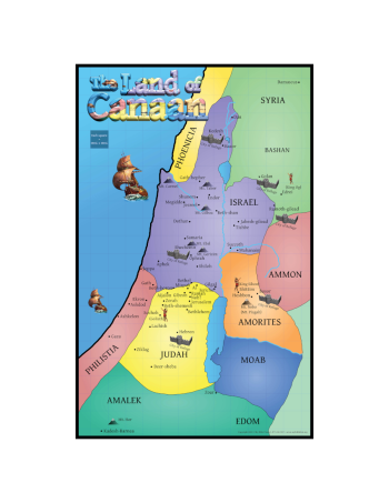 Poster: Map — The Land of Canaan