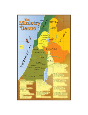 Poster: Map — The Ministry of Jesus