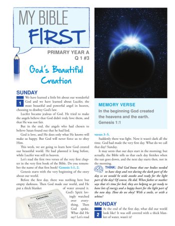 Primary Bible Lessons (old edition) Year A Quarter 1