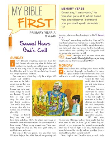 Primary Bible Lessons (old edition) Year A Quarter 4