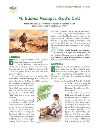 Primary Bible Lessons (indiv. weekly) Year B Quarter 1