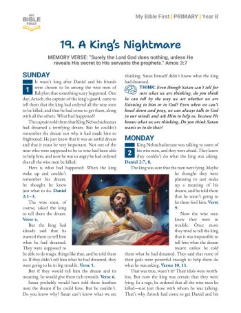 Primary Bible Lessons (indiv. weekly) Year B Quarter 2