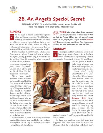Primary Bible Lessons (indiv. weekly) Year B Quarter 3