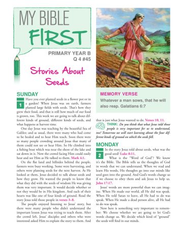 Primary Bible Lessons (old edition) Year B Quarter 4