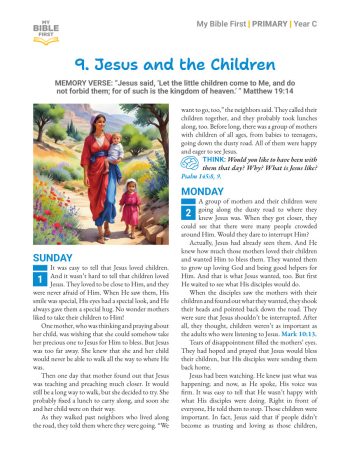 Primary Bible Lessons (indiv. weekly) Year C Quarter 1
