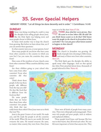 Primary Bible Lessons (indiv. weekly) Year C Quarter 3