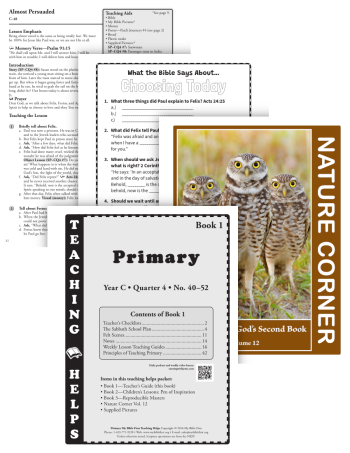 Primary Teaching Helps Year B Quarter 4