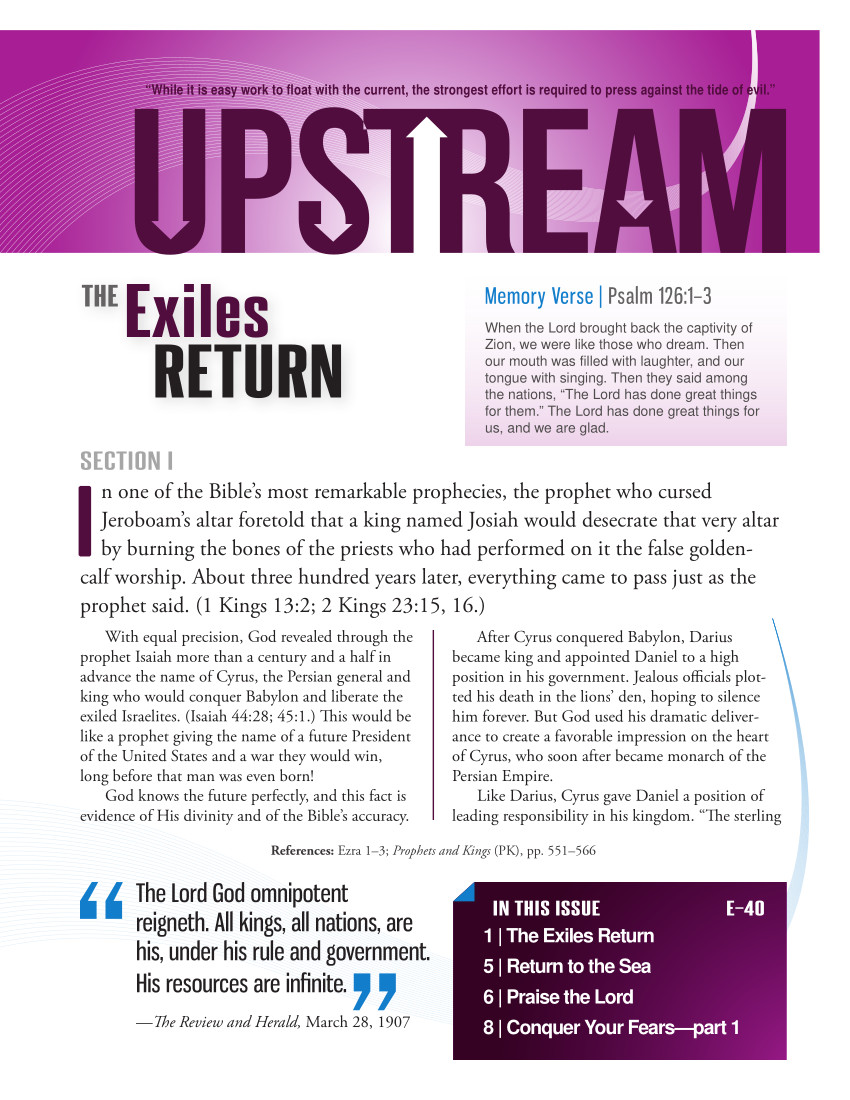 Upstream Bible Lessons Year E Quarter 4